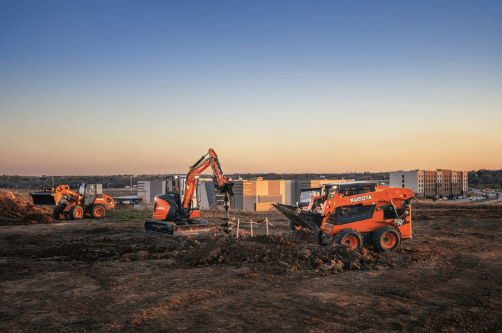 Kubota Equipment on construction site