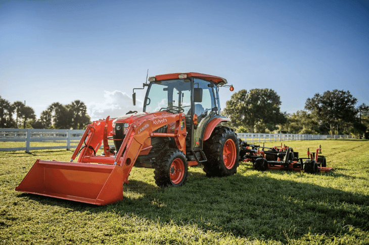 Tractor in field