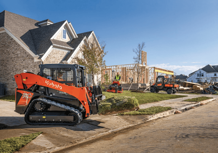 Track Loader on a residential site