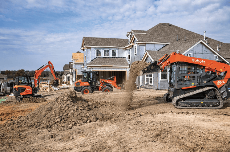 Construction Equipment on a residential site