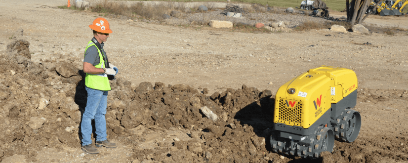 Wacker Neuson remote controlled roller